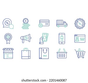 Conjunto de iconos de ventas y marketing