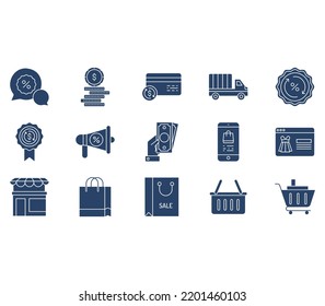 Sales and marketing web icon set