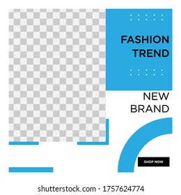 Sales mode of social media post templates. in blue mode