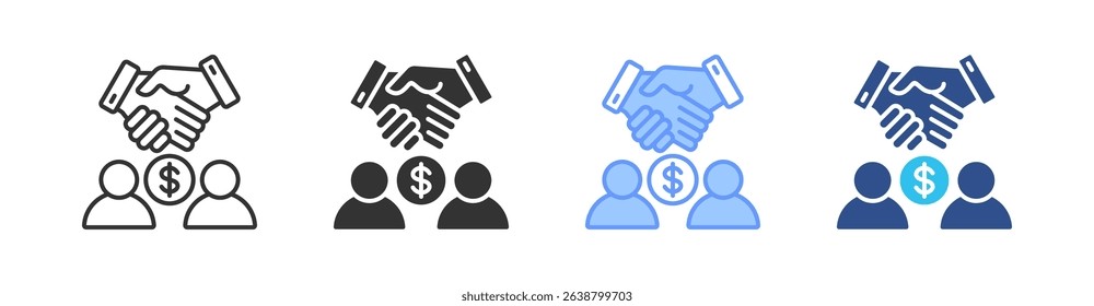 Sales Multi Style Icon Set Vector