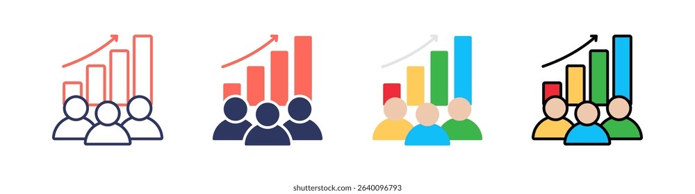 Sales Multi Style Icon Set Vector