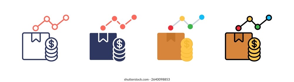 Sales Multi Style Icon Set Vector