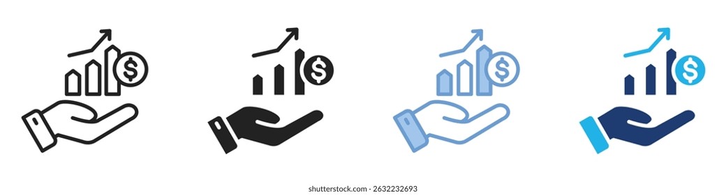 Ventas multi estilo. Conjunto de iconos de ilustración simple.
