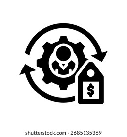 Sales Operations Icon Glyph Vector Illustration