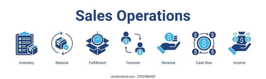 Elemento de icono de Anuncio de Web de operaciones de ventas para el diseño en una colección