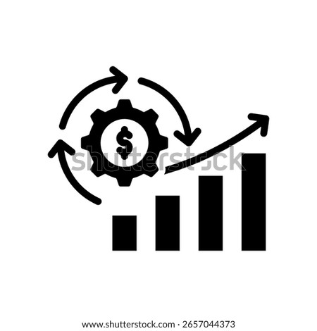 Sales Optimization Icon Glyph Vector Illustration