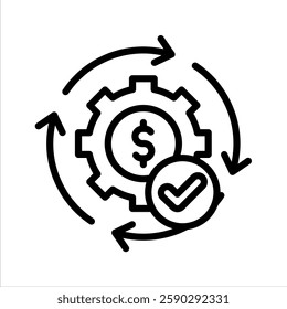 Sales Optimization Line Vector Illustration On White Background.