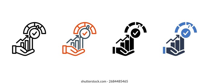 Sales Performance multiple icon style vector illustration