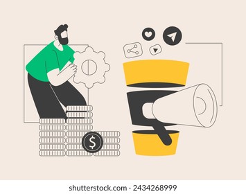 Sales pipeline management abstract concept vector illustration. Pipeline analysis, CRM, representation of sales prospects, customer prospects lifecycle, reaching sales quota abstract metaphor.