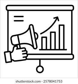 Sales Pitch Icon Element For Design