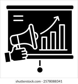 Sales Pitch Icon Element For Design