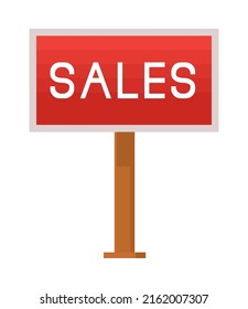 icono de cartel de ventas aislado