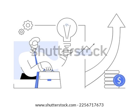 Sales plan for business abstract concept vector illustration. Marketing plan presentation, business strategy, profit forecast, commercial goal, sales management, target group abstract metaphor.