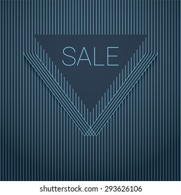Sales poster design. Elegant luxurious background. Stripes weave pattern. 3d object with space for text. Eps10 vector illustration.