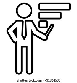 Sales presentation outline icon