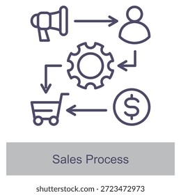 Elemento Do Processo De Vendas Para Elemento Gráfico De Design