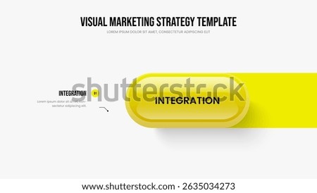 Sales Profile Slideshow Template Vector Illustration. Company Report 1 Step Infographic Frame Design. Enterprise Proposal One Option Diagram Presentation Layout.