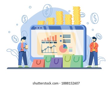 Businessman Give Presentations Diagrams Stock Vector (Royalty Free ...