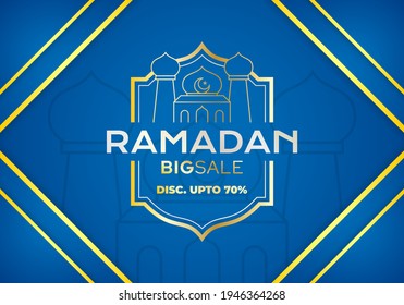 Sales promotion banner for ramadan sale