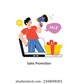 Sales Promotion Flat Style Design Vector illustration. Stock illustration
