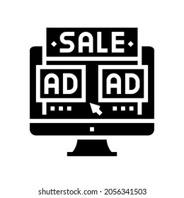 sales promotion glyph icon vector. sales promotion sign. isolated contour symbol black illustration
