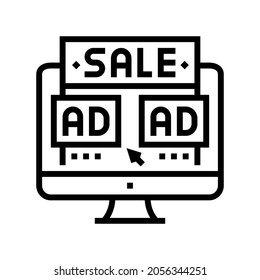 sales promotion line icon vector. sales promotion sign. isolated contour symbol black illustration