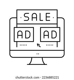 sales promotion line icon vector. sales promotion sign. isolated contour symbol black illustration