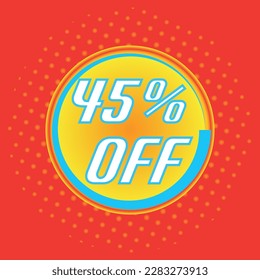 ventas, promoción, off, retail, vector, ilustración, tag, sector, dinero, negocios, diseño, fondo, semitonos, etiquetas, pegatinas, rojo, amarillo, azul, icono