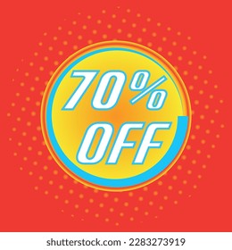sales, promotion, off, retail, vector, illustration, tag, sector, money, business, design, background, halftones, labels, stickers, red, yellow, blue, icon