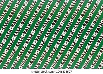 Sales promotion, striped background material, material for advertisement publicity
