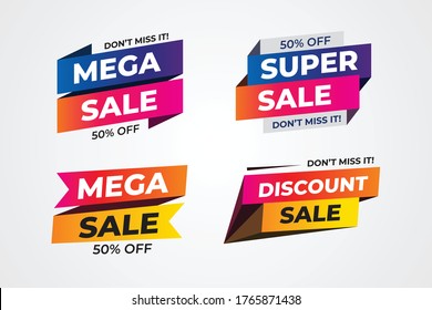 sales promotional banners - offers and discount sale