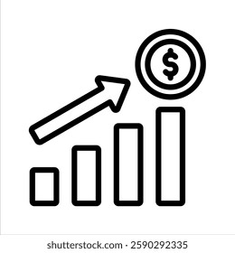 Sales Reach Line Vector Illustration On White Background.