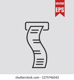 Sales receipt icon.Vector illustration.