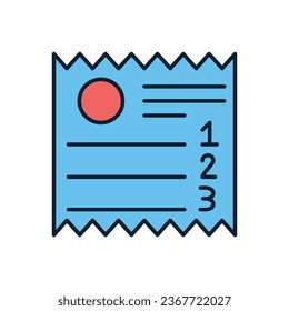 Sales Receipt related vector icon. Isolated on white background. Vector illustration