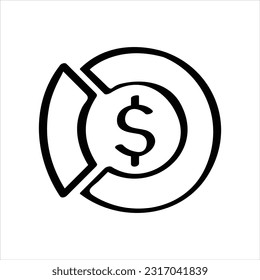 Sales report hand-drawn vector icon