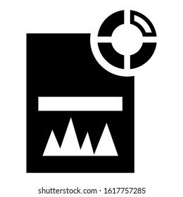 sales report icon isolated sign symbol vector illustration - high quality black style vector icons
