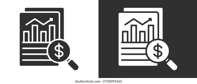 Conjunto De Iconos De Informe De Ventas Colección De Vector Aislada En Blanco Y Negro