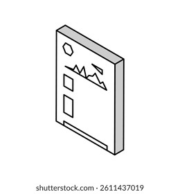 sales report isometric icon vector. sales report sign. isolated symbol illustration