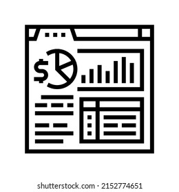 sales report line icon vector. sales report sign. isolated contour symbol black illustration