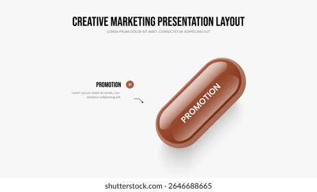 Sales Report Slide Template Vector Illustration. Professional Growth One Element Infographic Presentation Design. Investor Profile 1 Option Diagram Frame Layout.