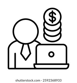 Sales Representative Icon Element For Design