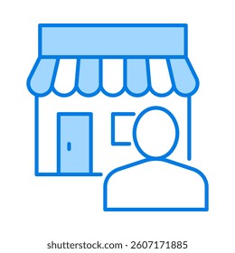 Sales Representative Icon Element for Design