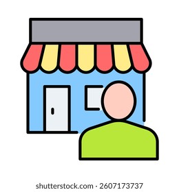 Sales Representative Icon Element for Design