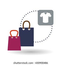 Sales and retail design. Shopping icon. White background , vector