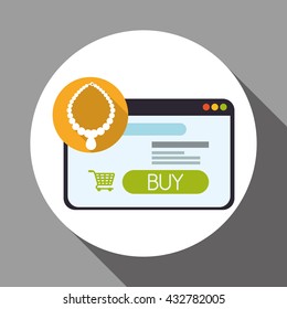Sales and retail design. Shopping icon. White background , vector