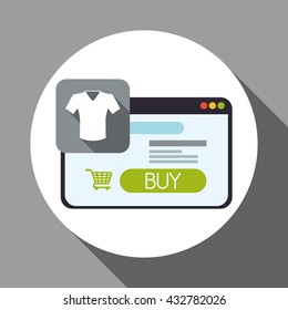 Sales and retail design. Shopping icon. White background , vector