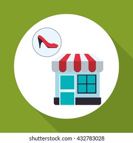 Sales and retail design. Shopping icon. White background , vector