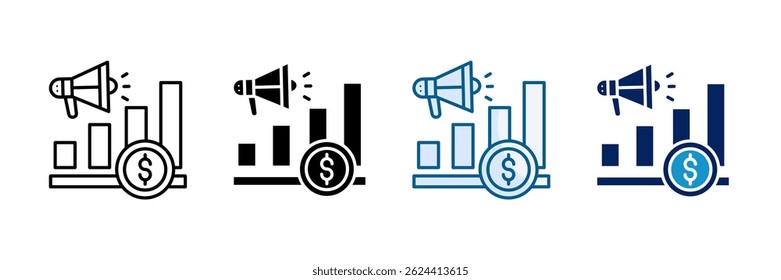 Sales Revenue Icon Set Multiple Style Collection