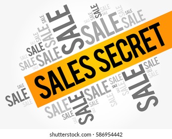 Sales Secret words cloud, business concept background