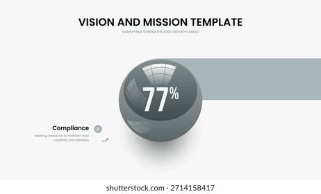 Solución de ventas Plantilla de diapositivas de diagrama de 1 paso. Ilustración vectorial de diseño de presentación de crecimiento creativo. Elegante diseño de presentación de diapositivas de infografía de un elemento de rendimiento.